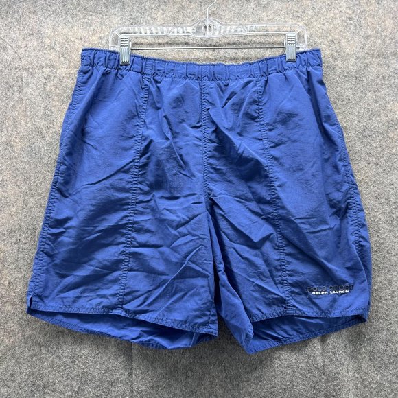 Polo Ralph Lauren Shorts Men Large Adult Blue Swim Trunks Swimwear Sport USA